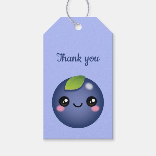 Kawaii Blueberry Gift Tags Geschenkanhänger (Vorderseite)