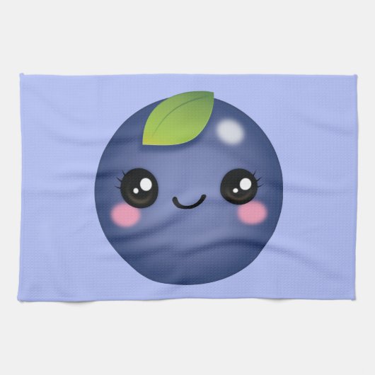 Kawaii Blueberry Kitchtuch Geschirrtuch (Horizontal)