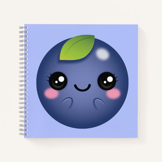 Kawaii Blueberry Notizblock (Vorderseite)