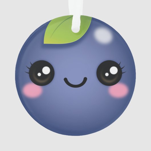 Kawaii Blueberry Ornament (Rückseite)