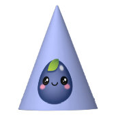 Kawaii Blueberry Party Hat Partyhütchen (Vorderseite)