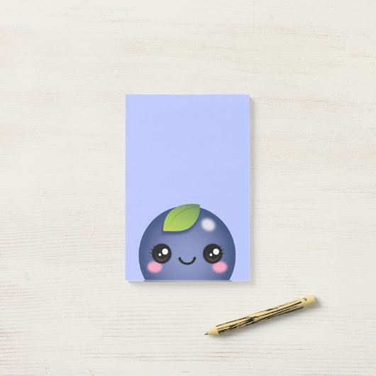 Kawaii Blueberry Post-it Notes Klebezettel (Auf Schreibtisch)