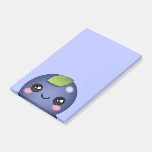 Kawaii Blueberry Post-it Notes Klebezettel (angewinkelt)