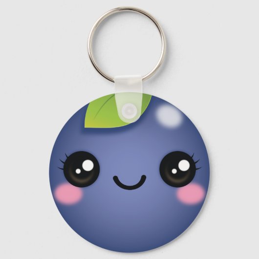 Kawaii Blueberry Schlüsselanhänger (Vorderseite)