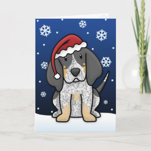Kawaii Bluetick Weihnachtskarte Feiertagskarte