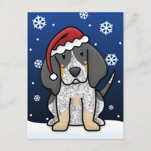 Kawaii Bluetick Weihnachtspostkarte Feiertagspostkarte