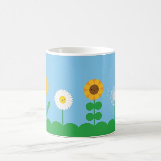 Kawaii Blume Field Kaffeetasse (Mittel)