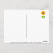 Kawaii Blume Field Postkarte (Rückseite)