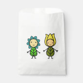 Kawaii Blume Girls Gefallen Beutel - Blau & Gelb Geschenktütchen (Vorderseite)