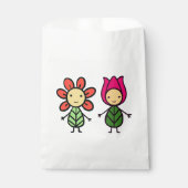 Kawaii Blume Girls Gefallen Tasche - Rot & Rosa Geschenktütchen (Vorderseite)