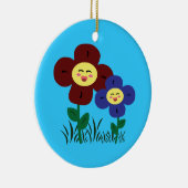 Kawaii-Blume Keramik Ornament (Rechts)