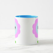 KAWAII BLUME LILA BLAUE TASSE (Zentrum)