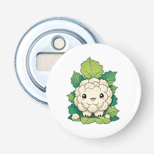 Kawaii Blumenkohl Flaschenöffner (Vorderseite)