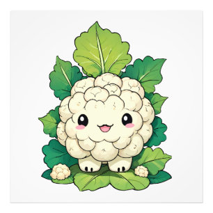 Kawaii Blumenkohl Fotodruck