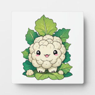 Kawaii Blumenkohl Fotoplatte