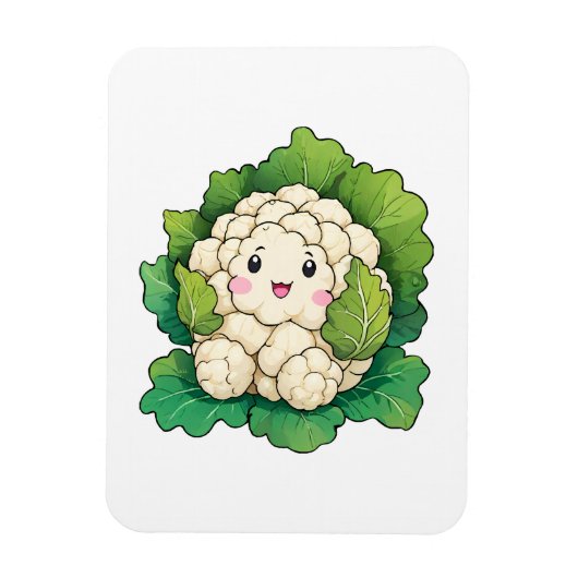 Kawaii Blumenkohl Magnet (Vertikal)