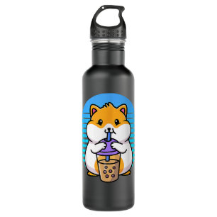 Kawaii Boba Hamster Taro Bubble Pearl Milk Tee Edelstahlflasche