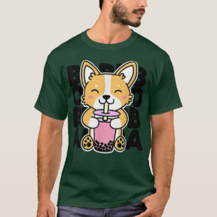 Kawaii Boba Niedlich Anime Dog Corgi Kawaii Tea Dr T-Shirt