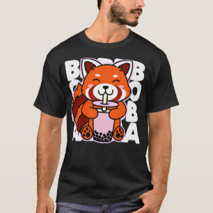 Kawaii Boba Niedlich Red Panda Kawaii Bubble Tea D T-Shirt