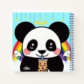 Kawaii Boba Panda Bar Notebook Notizblock (Rückseite)