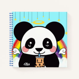 Kawaii Boba Panda Bar Notebook Notizblock