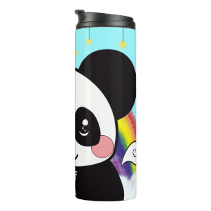 Kawaii Boba Panda Bear Essbare Zuckerguss Rounds Thermosbecher
