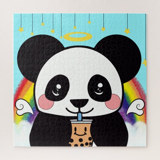 Kawaii Boba Panda Bear Jigsaw Puzzle (Vertikal)