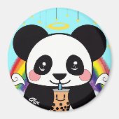 Kawaii Boba Panda Bear Magnet (Vorne)