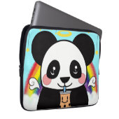 Kawaii Boba Panda Bear Square Sticker Laptopschutzhülle (Vorne Rechts)