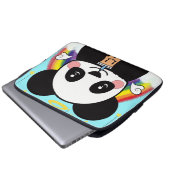 Kawaii Boba Panda Bear Square Sticker Laptopschutzhülle (Vorne Knopf)