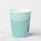 Kawaii Boba Shark unter der Sea Baby Dusche Pappbecher (Vorderseite)