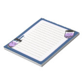 Kawaii Boba Tea Notepad Notizblock (Rotiert)