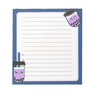 Kawaii Boba Tea Notepad Notizblock