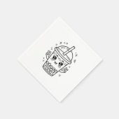 Kawaii-Boba-Tee-Färbung Serviette (Ecke)