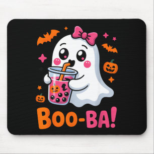 Kawaii-Boba-Tee süßer Geist Halloween-Gruseleien Mousepad