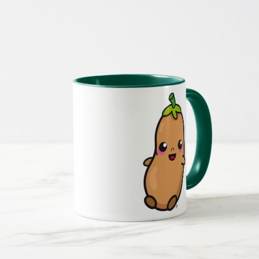 Kawaii Bohnen-Tasse Tasse (VorderseiteRechts)