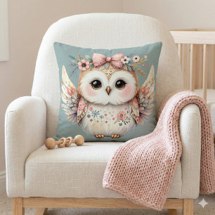 Kawaii-Boho-Eulen-Illustration Kissen