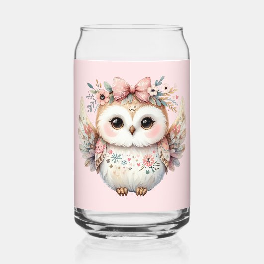 Kawaii Boho Owl Illustration Dosenglas (Rückseite)