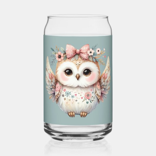 Kawaii Boho Owl Illustration Dosenglas (Vorderseite)