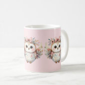 Kawaii Boho Owl Illustration Kaffeetasse (VorderseiteRechts)