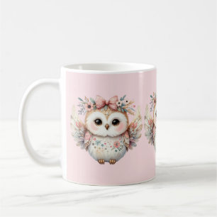 Kawaii Boho Owl Illustration Kaffeetasse
