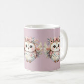 Kawaii Boho Owl Illustration Kaffeetasse (VorderseiteRechts)