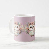 Kawaii Boho Owl Illustration Kaffeetasse (Vorderseite Links)