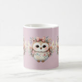 Kawaii Boho Owl Illustration Kaffeetasse (Mittel)