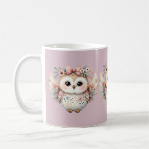 Kawaii Boho Owl Illustration Kaffeetasse