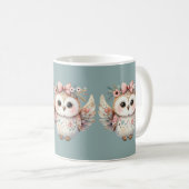 Kawaii Boho Owl Illustration Kaffeetasse (VorderseiteRechts)