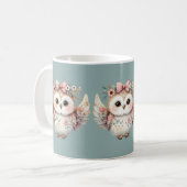 Kawaii Boho Owl Illustration Kaffeetasse (Vorderseite Links)