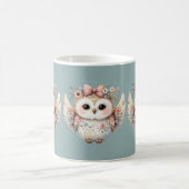 Kawaii Boho Owl Illustration Kaffeetasse (Mittel)