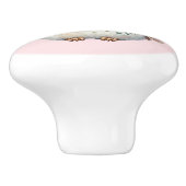 Kawaii Boho Owl Illustration Keramikknauf (Seitenansicht)