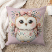 Kawaii Boho Owl Illustration Kissen (Decke)